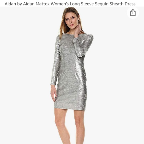 AidanMaddox Long Sleeve Sequin Dress - Picture 1 of 4